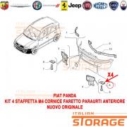 Fiat Panda Kit 4 Staffetta M4 Cornice Faretto Paraurti Anteriore Nuovo Originale 14188971